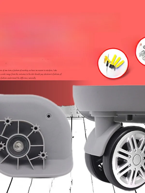 Luggage Cart Baggage Accessories Universal Wheels for Carry-On Suitcase Travel Bag Hardware Parts No Brand Registered