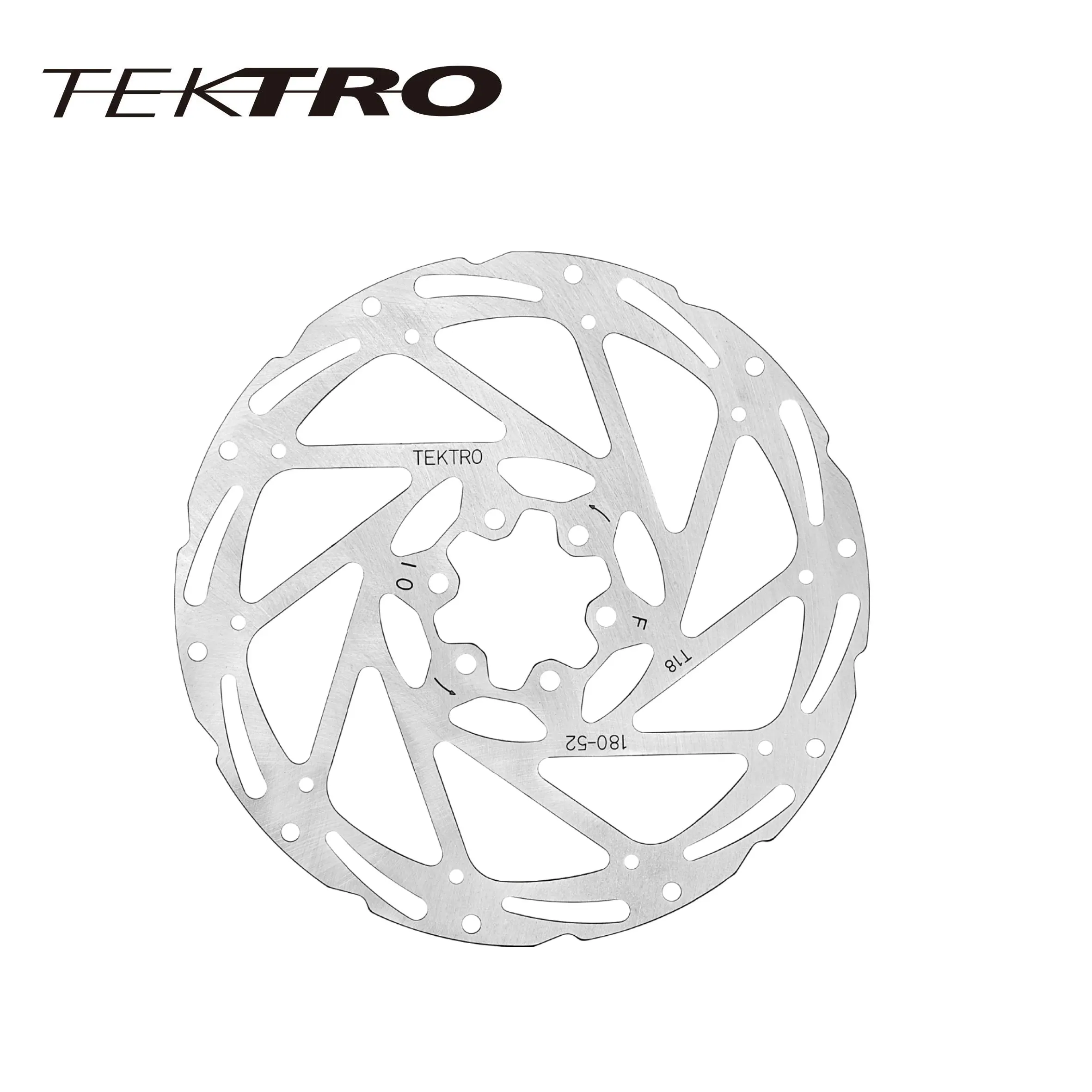 TEKTRO Bicycle Disc Brake Rotor TR-52 160mm/180mm For Mountain/Road Bicycle Stainless Steel 6-Bolt Rotor