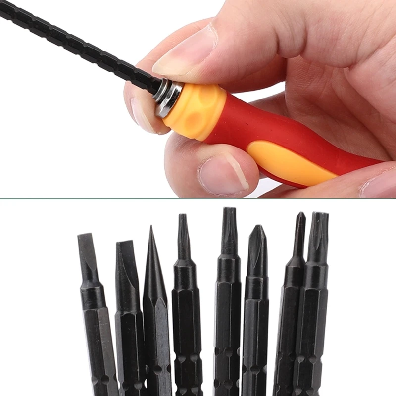 9 In 1 Magnetic Screwdriver Set MultiPurposes Screw Driver For Family Commonly Used Tool Insulated Screwdriver M4YD