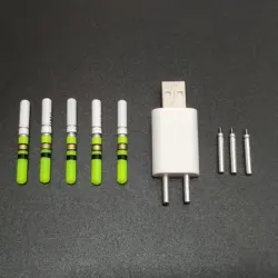 5pcs Light Sticks With 5 Rechargeable CR322 Battery 1 charger Waterproof LED Lamp Lightstick Night Fishing Float Accessory A613