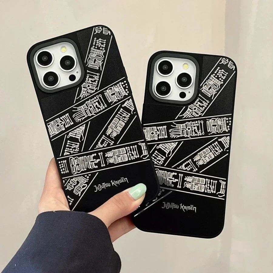 

MagSafe Black Border Mirror Surface Anime Phone Case Cover for IPhone 11 12 13 14 15 Pro Max Case for IPhone 15 Pro