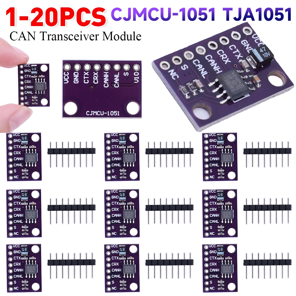 

1-20pcs CJMCU-1051 TJA1051 CAN Transceiver Breakout Board 3V-5V High Speed Low Power Consumption 1Mbit/s CAN Transceiver Module