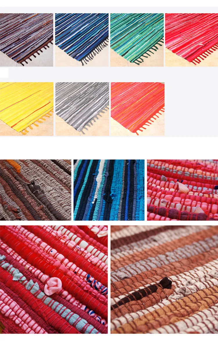 Colorful Knitted Striped Rug for Home,Rectangle Carpets,Rug for Living Room,Bedroom, Bathroom, Sofa, Chairs,Kitchen Area,Doormat