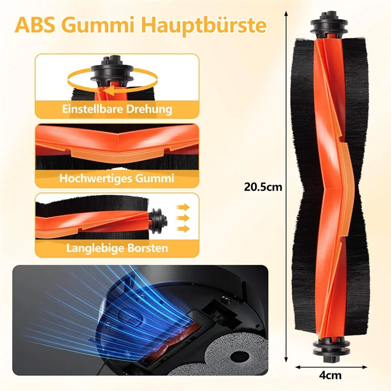 DHIPP-аксессуары для робота-пылесоса Xiaomi X20 Max/X20 Pro, мешки для пыли, накладка для швабры, основная щетка, боковые щетки HEPA-фильтр