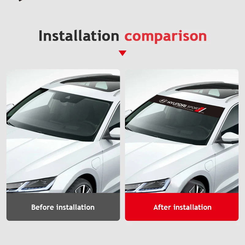 ملصق تزيين الزجاج الأمامي والخلفي للسيارة Hyundai Genesis N-LINE I10 I20 I30 I40 IX20 IX35 Kona Getz Veloster Tucson #3