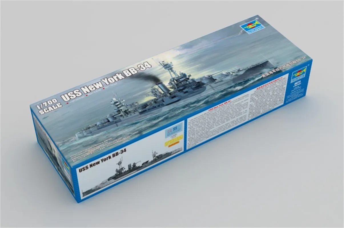 

Trumpeter 1/700 Scale USS New York BB-34 Military Plastic Assembly Model #06711