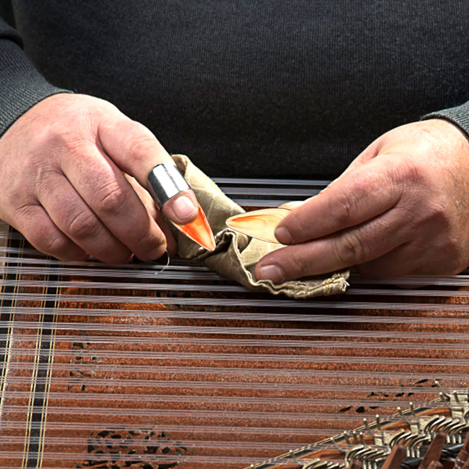 

8 Pcs Guzheng Nails Finger Practice Fingertip Protectors Fake for Cover Ukulele Musical Guard