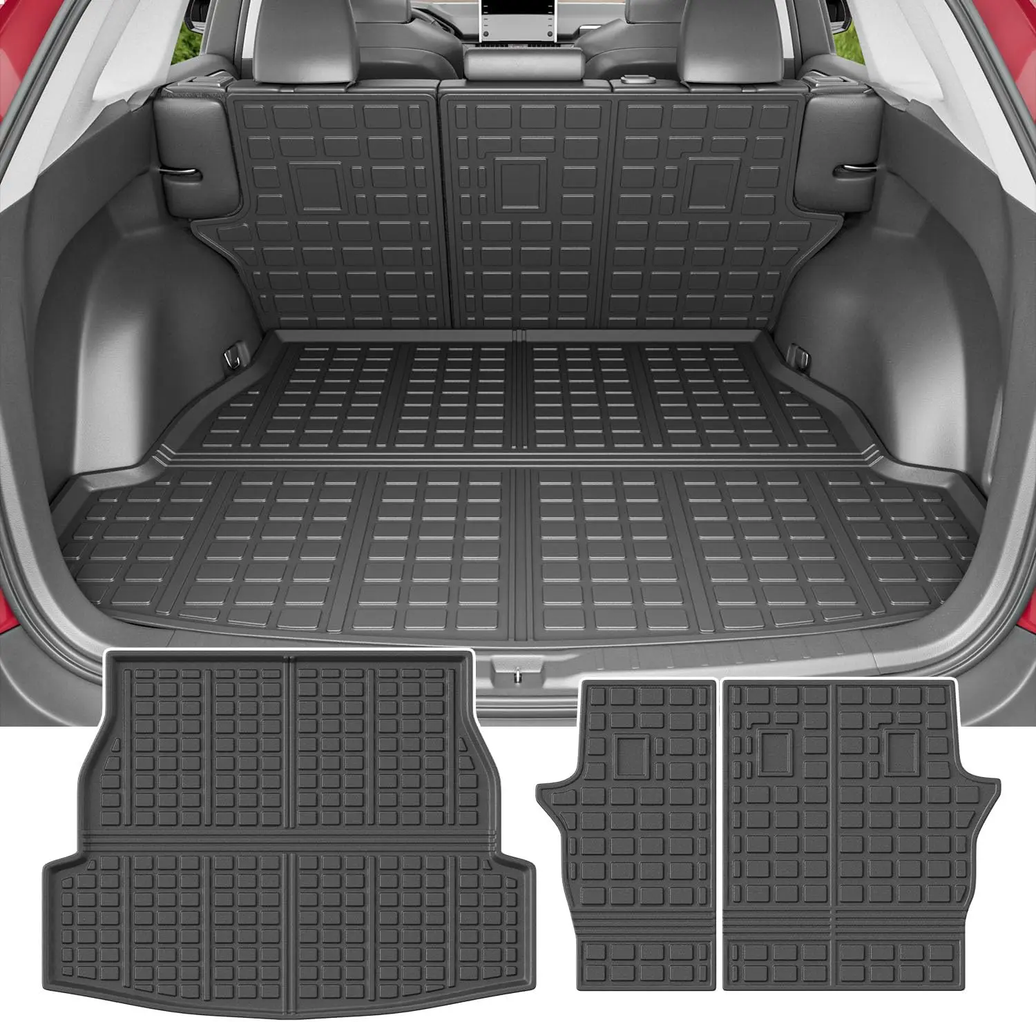 

Всепогодный коричневый коврик в багажник для Toyota RAV4 2019-2025, TPE, противоскользящий и настраиваемый