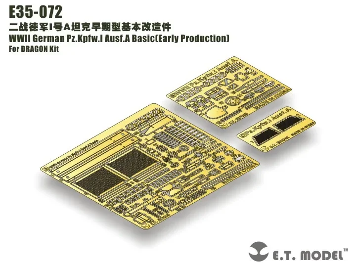 ET รุ่น E35-072 สงครามโลกครั้งที่สองเยอรมัน Pz.Kpfw.I Ausf.A Basic (Early Production)