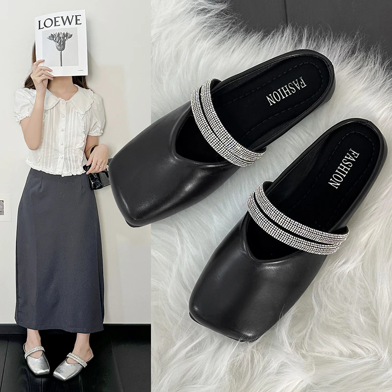 

Обувь. Повседневные и удобные тапочки. Новые римские классические туфли на плоской подошве. Новинка 2023 года.