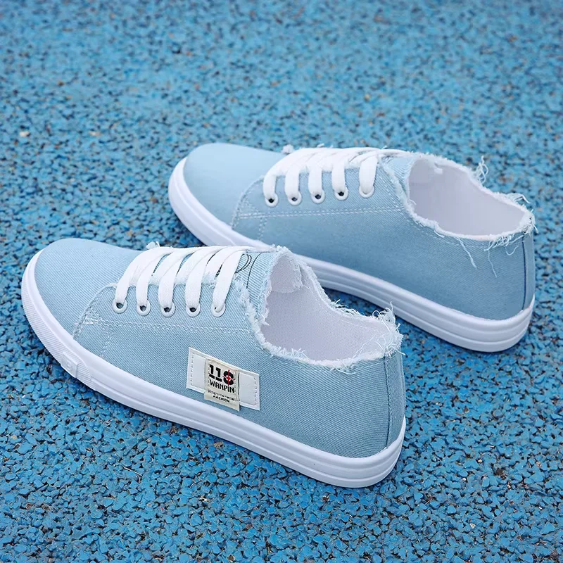 Women\'s Shoes Spring White Shoes Comfortable Student Sports Flat Shoes Sports Shoes Fashionable Casual Canvas Shoes for Women
