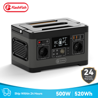 Flashfish Portable Power Station 500W Power Bank Generator with Pure Sine Wave AC Output for Outdoor Camping Emergency Backup