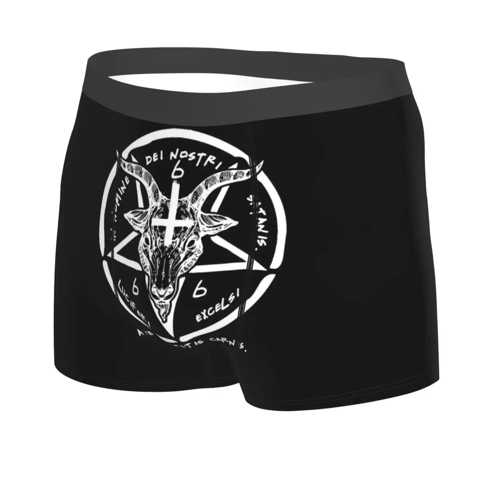 Satanic Baphomet Leviathan Cross Men Underwear Boxers Men Novelty Underpant Breathable Printed Male Underpants Man Boxer Briefs