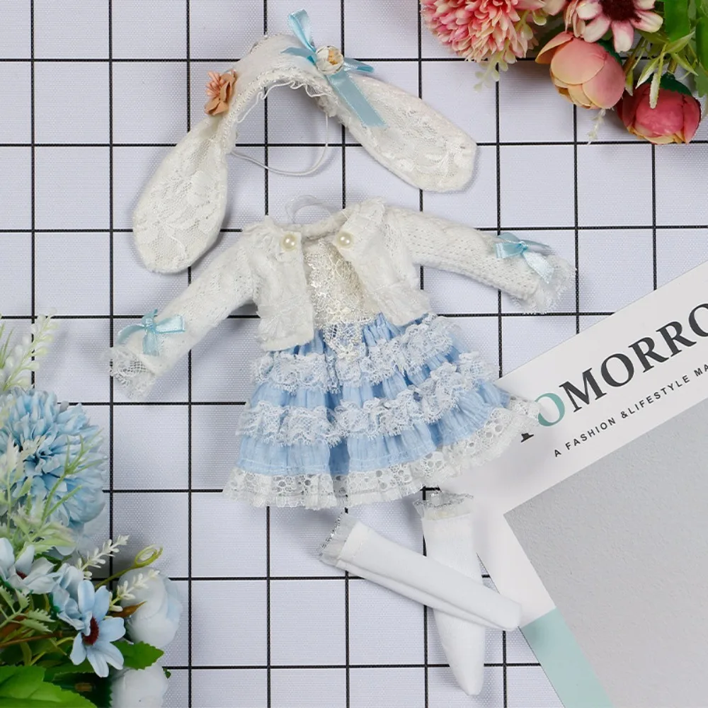 Koronkowa sukienka księżniczki, moda, 30 cm, materiał kostiumowy, słodka, urocza, zestaw sukienek 30 cm, kolorowa, bez sukienki 30 cm, ubrania, prezent