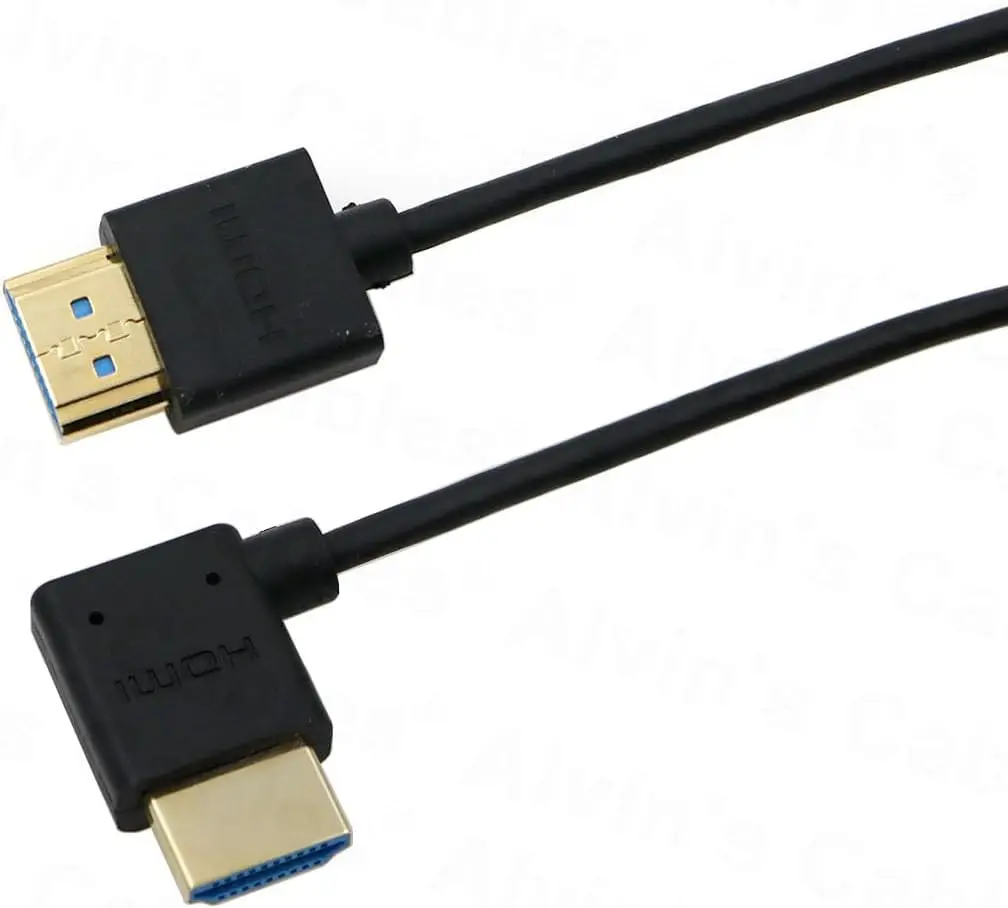 Alvin's Cables Ultra HD 8K HDMI 2.1 Cable Straight HDMI to Right Angle HDMI High Speed for Atomos Ninja V Monitor, Z CAM E2, Son