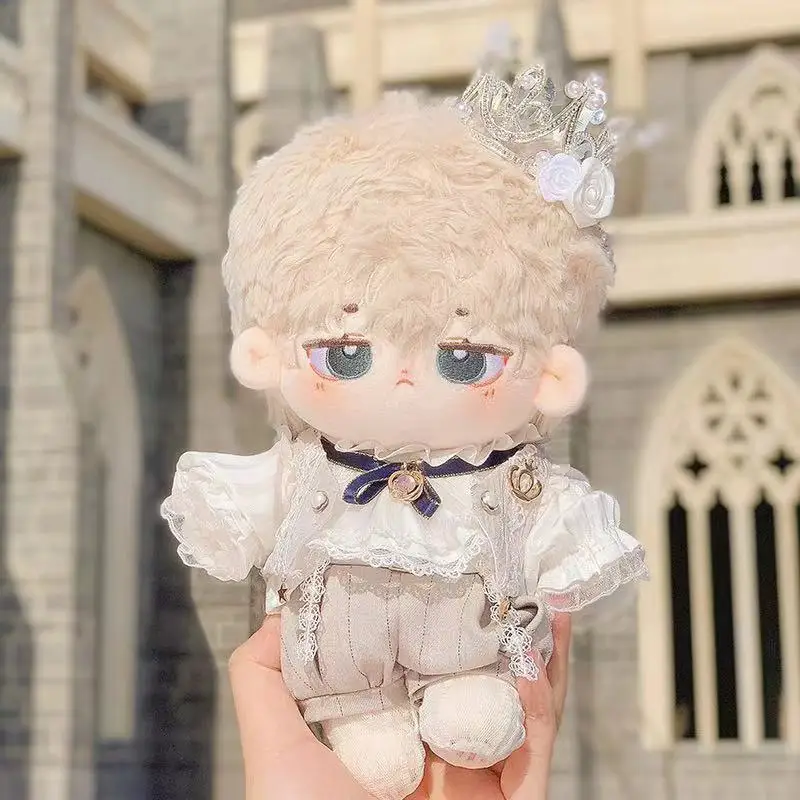 Palace General Prince Vintage Rose Crown White Shirt Suit  20cm  Stuffed Plushies Doll Accessories Anime Toy Kids