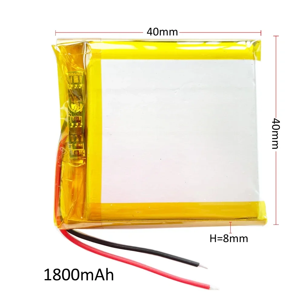 3.7V 1500m 804040 10PCS For Mp3 GPS PSP DVD Mobile Phone Video Game Driving Recorder Li-Polymer LiPo Rechargeable Battery