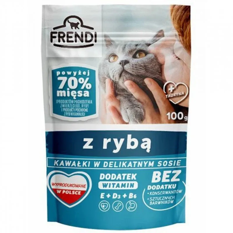 FRENDI wet cat food in sauce with fish 100g