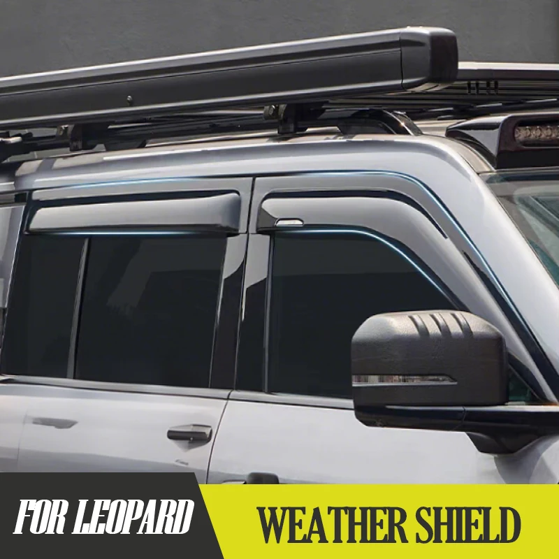 

For BYD Leopard 5/8 Car Window Rain Guards Eyebrows Wide Thickened Rain Shields Modification Accessories