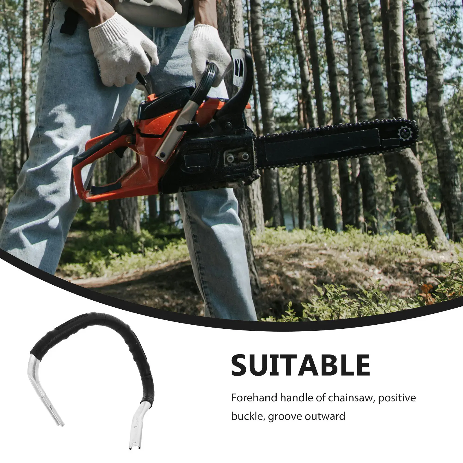 Heavy-Duty Aluminum Chainsaw Front Handle Bar Universal Replacement for Gas Chainsaws Ergonomic Grip Enhanced Control Durability