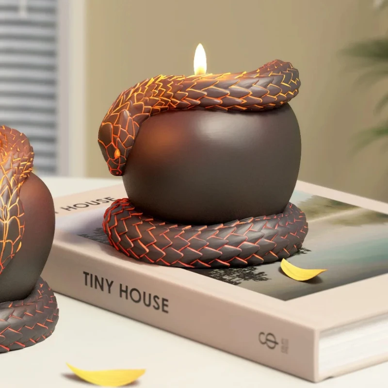 

Формы для украшения дома, свечи, креативные украшения для ароматерапии «сделай сам», силиконовые формы ручной работы, 3D художественные поделки, обернутые змеей вокруг