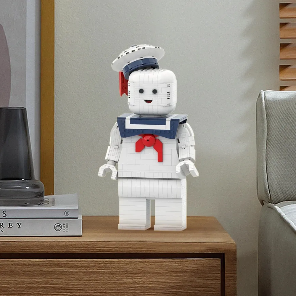 

Moc Ghost Hunting Team Model Ghost Stay Puft Marshmallow Man Building Blocks Assembly Creativity DIY Puzzle Toys Kids Gift