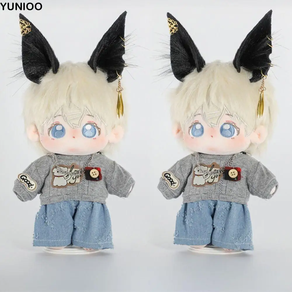 

Kawaii обруч для волос с имитацией животных, кошачьи волчьи уши, повязка для волос 1/4, головной убор для куклы, хвосты с кошачьими ушками, мягкий милый головной убор для хлопковой куклы