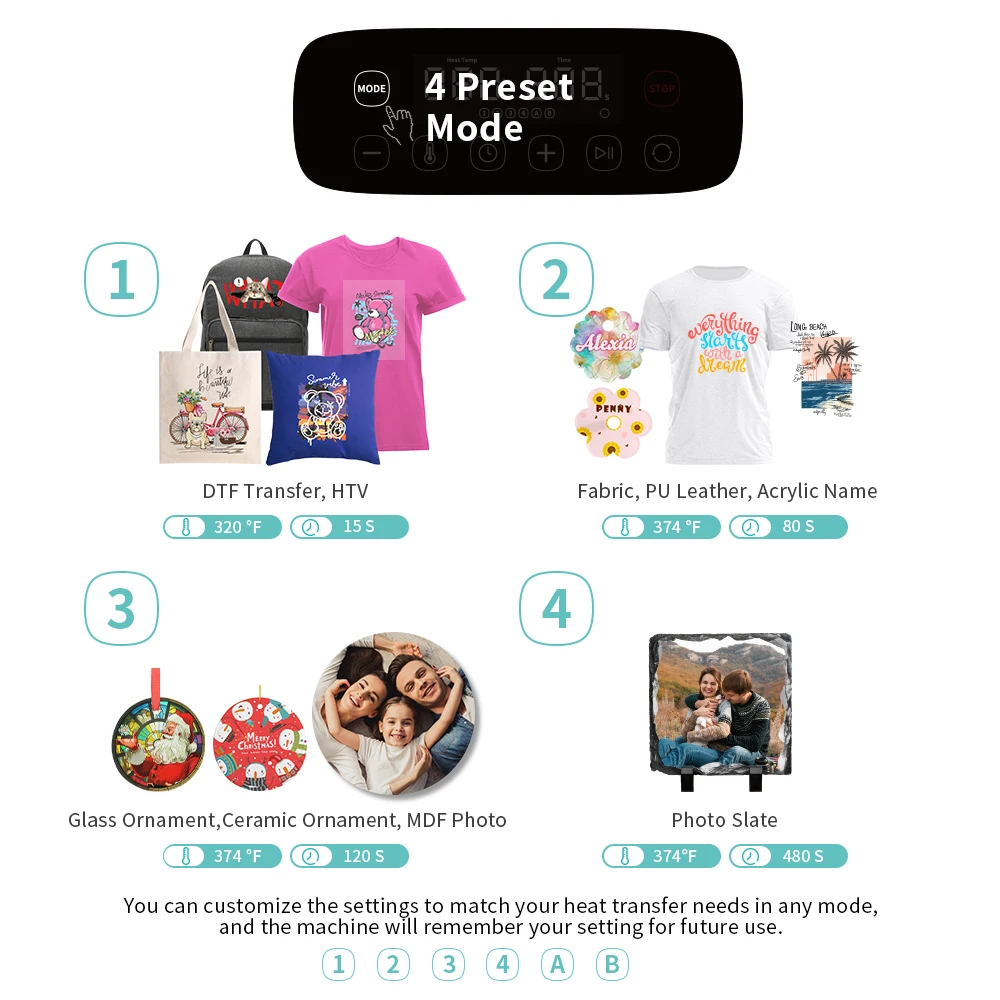 PYD Life آلة ضغط الحرارة الأوتوماتيكية القابلة للتعديل DTF لطباعة نقل الملابس والقمصان