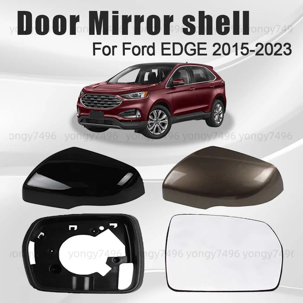 

Protective Cover White Door Mirror Shell For Ford EDGE 2015-2023 Picture Frame Lane Change Assist Lens Car Rearview Accessories