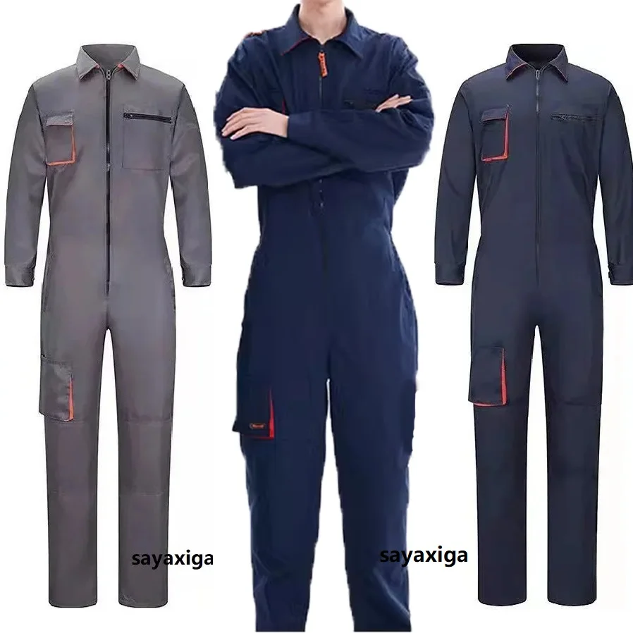 Men\'s Bib Overalls Work Coveralls Repairman Strap Jumpsuits Durable Worker Trousers Working uniforms Mechanical Rompers Clothes