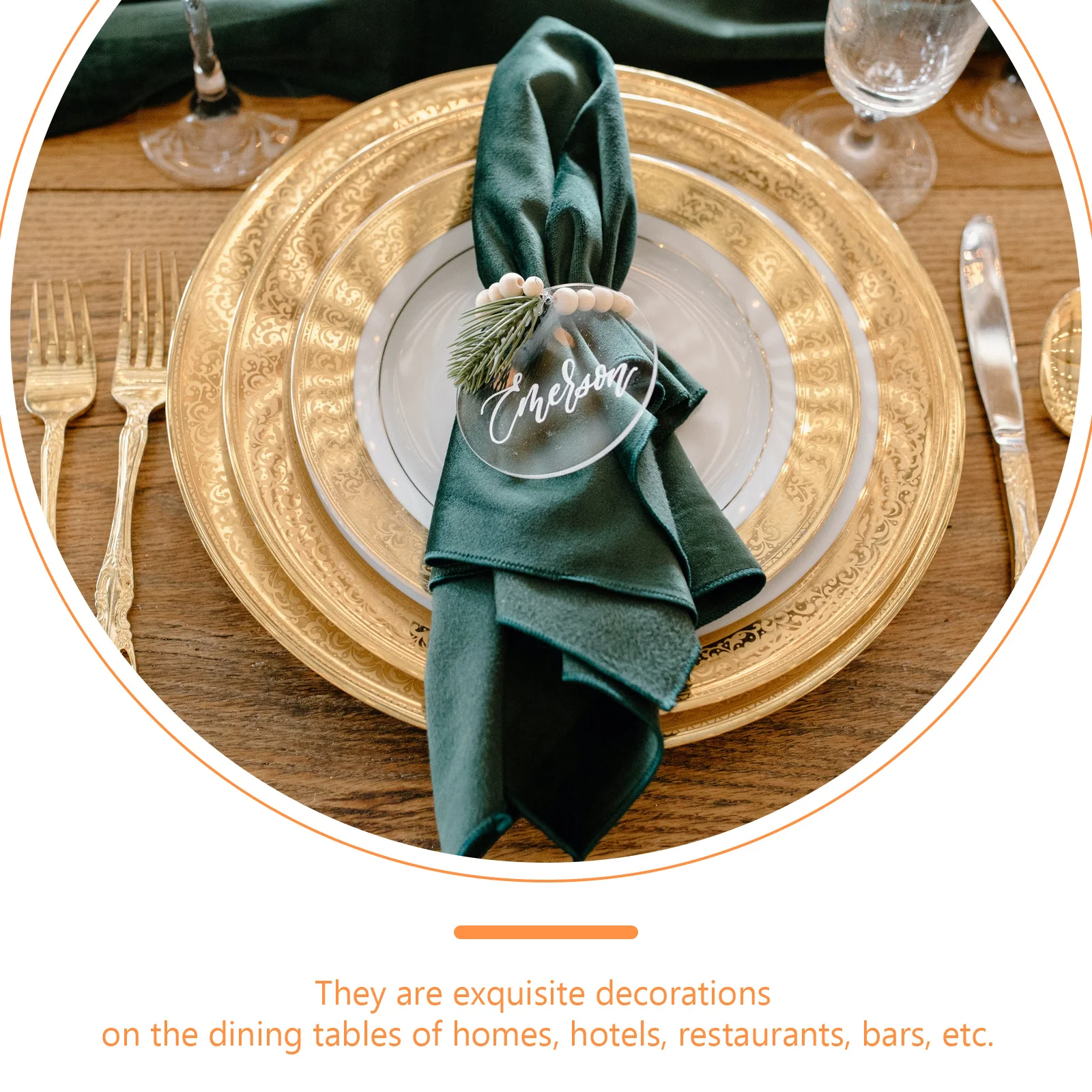 

5Pcs Creative Napkin Rings Elegant Ornaments for Holiday Celebrations Long Service Life Fine Workmanship Napkin Rings