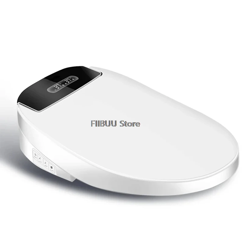 Smart Heated Toilet Seat with Instant Warm Water Air Dryer Elongated Intelligent Bidet Soft Closed Toilet Lid Front Rear Wash