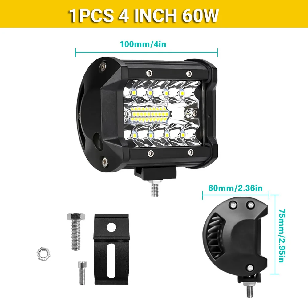 4/7/9/12/17/20 Inch Led Lichtbalk Voertuig 12V Werklamp Bar Spotlight Boot Barra Led Rijden Vrachtwagen ATV SUV 4x4 Lange Afstand