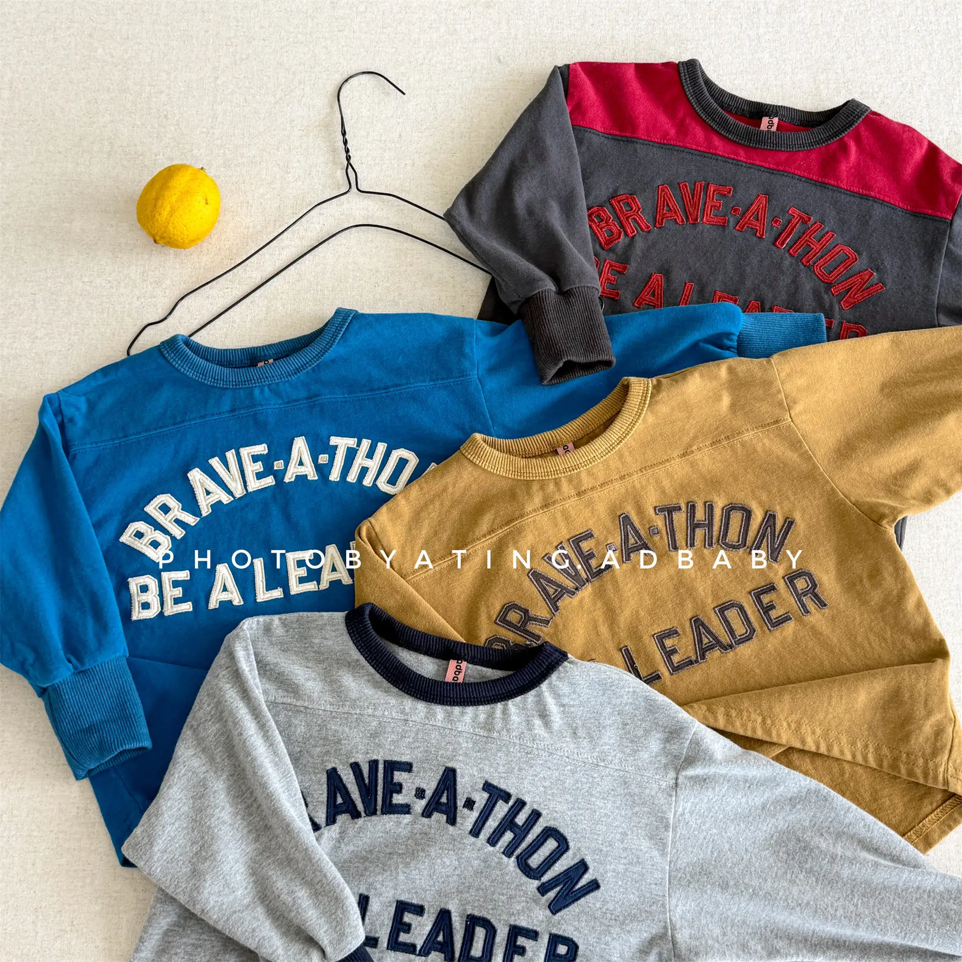

2025 Autumn New Children Long Sleeve T Shirts Boys Girls Letter Print Casual Sweatshirt Loose Baby Girl Shirts Kids Clothes