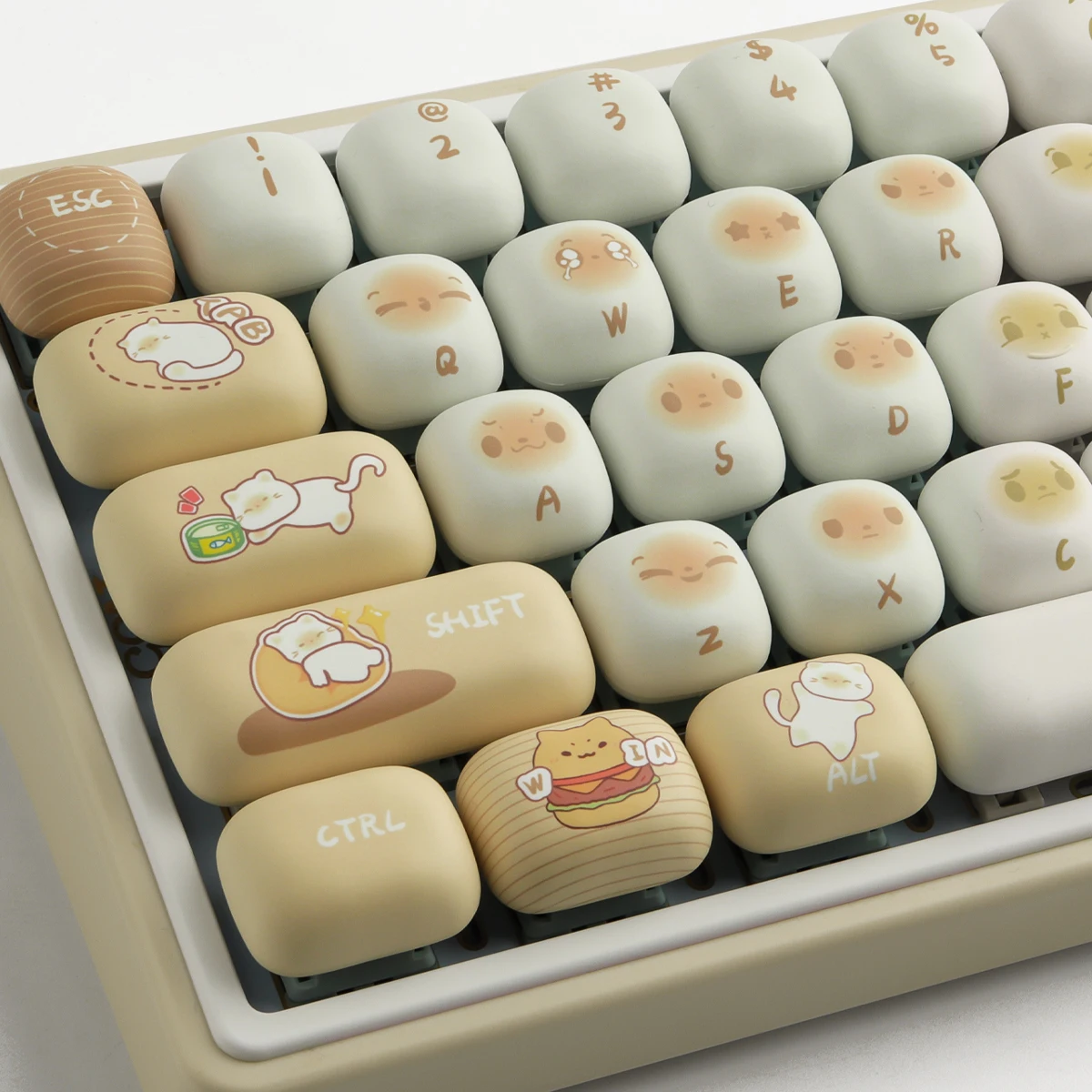 PBT Keycaps Bag cat MOG keycap Dye Sublimation,137 key for mechanical keyboard