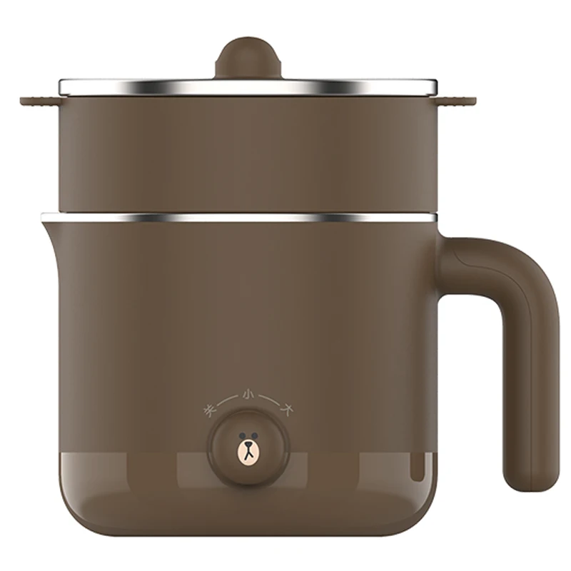 K12-D603 طباخ كهربائي متعدد الوظائف إناء/ قدر كهربائي صغير طالب الطبخ الكهربائي وعاء متكامل 1.2L 600 واط