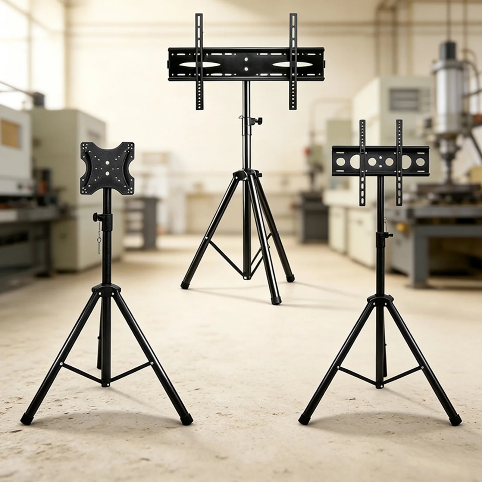 support-de-television-pliable-et-portable-reglable-pour-sol-ideal-pour-la-maison-le-bureau-et-les-expositions