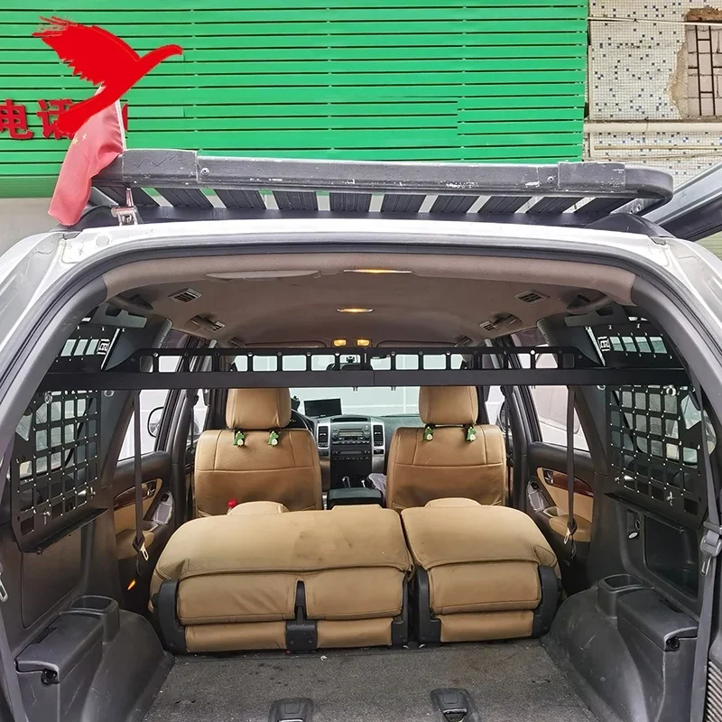 Car Accessories Rear Boot Trunk Window Luggage Storage Organizer Molle Panel Kit  Land Cruiser Prado FJ120 2003-2009