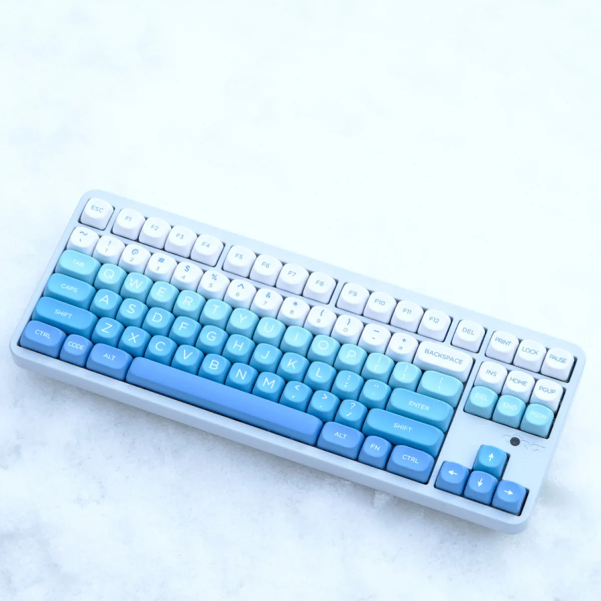 KBCaps-Falling Snow Keycaps Set, PBT, Sublimação Dye, Perfil MOA, Switches MX, Gaming Teclado Mecânico, 126 Chaves