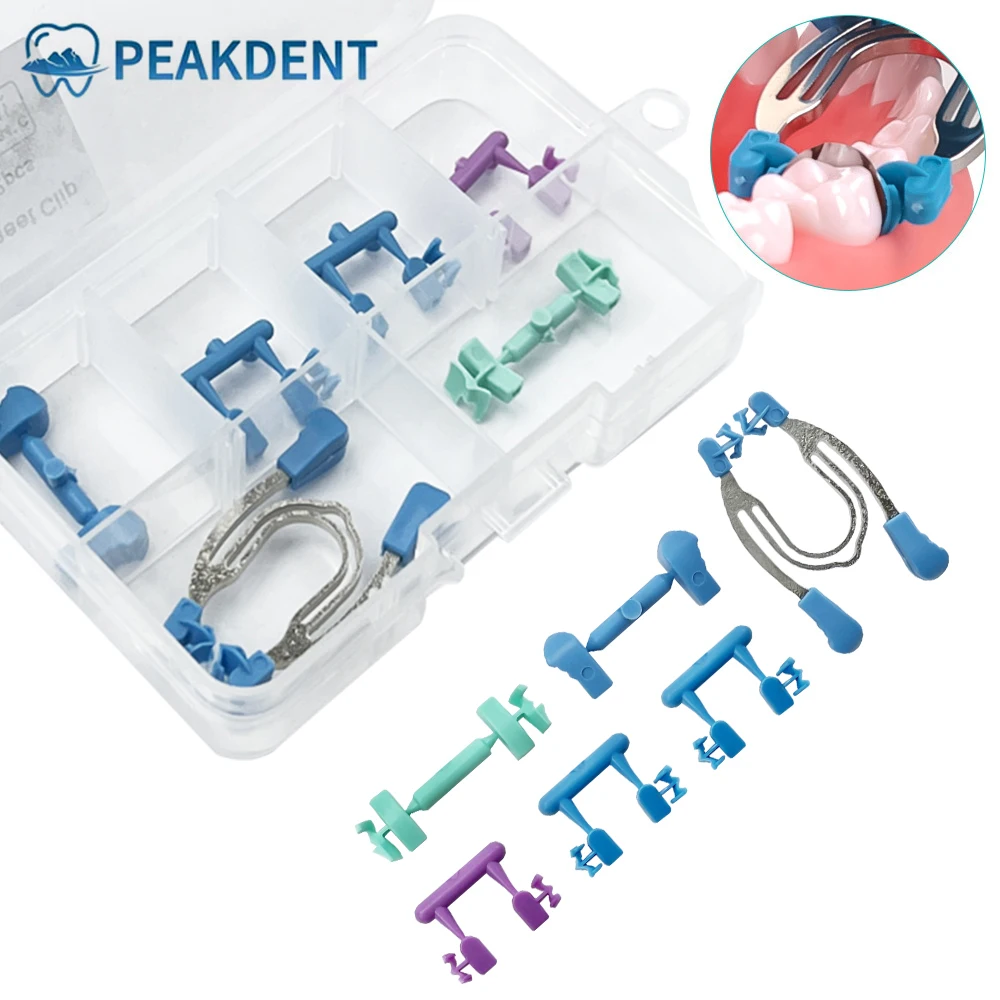 

A Type Denspay Dental Matrix Sectional Contoured Plier Kit Metal Spring Clip Matrices Clamps Wedges Rings Replaceable Tools