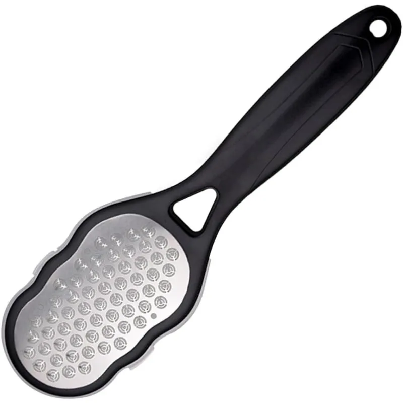 Professional Heavy-Duty Stainless Steel Painless Foot File & Remover with Splash Guard & Handle Suitable for Care Cracked Heels