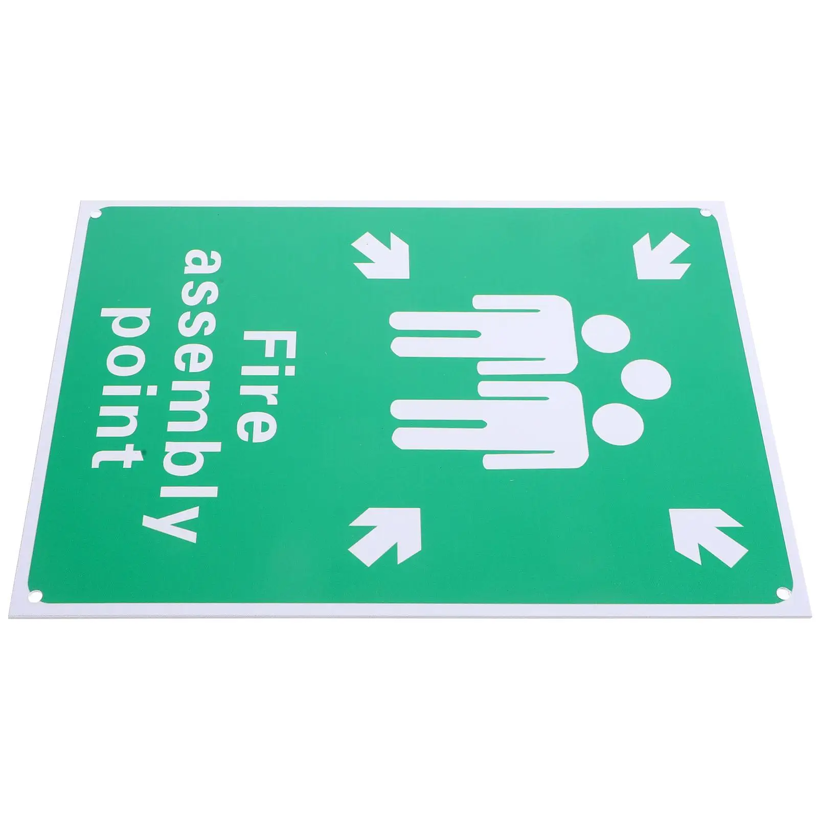 

Fire Safety Sign 0.8mm Aluminum Reflective 298x210mm Emergency Assembly Point Muster Warning Board for Outdoor Indoor Traffic