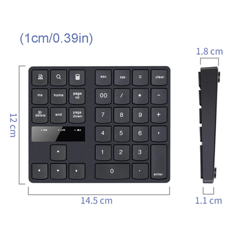 Digitale Tastatur, tragbarer Laptop-Computer, Mini-Nummernblock für Reisen, Heimbüro