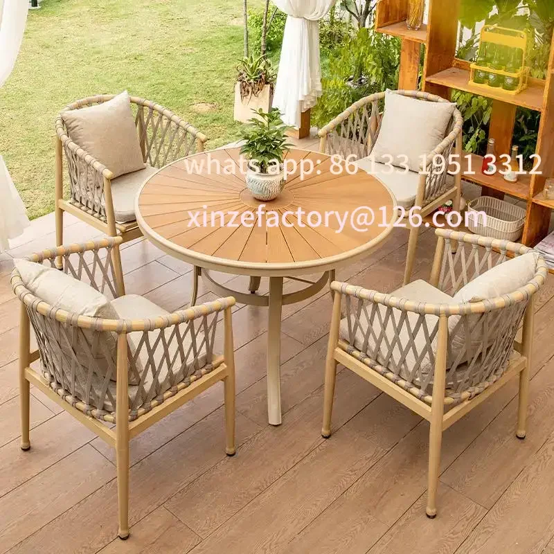 

Customizable Nordic outdoor and five-piece combination light luxury one two chairs villa yard Internet celebri