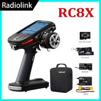 Future Flight Radiolink RC8X RC Transmitter 2.4G 8 Channels W/ R8FG&R4FGM Gyro Receiver 4.3in Full Color LCD Touch Screen Remote