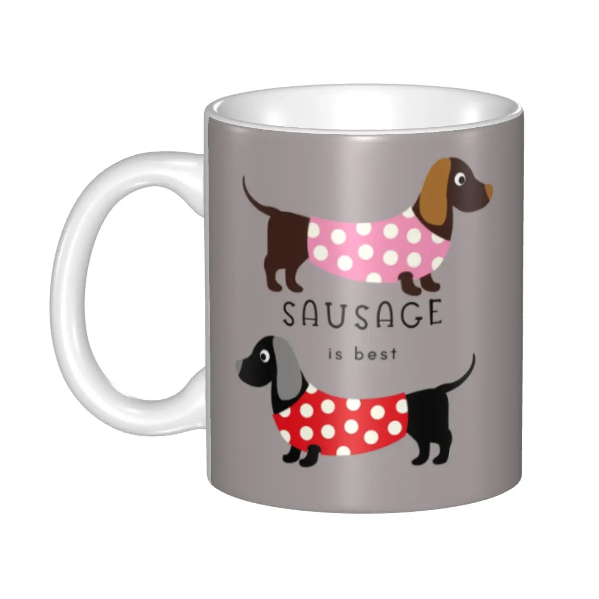 Custom Dachshund Face Mask Ew People Mug DIY Ceramic Milk Tea Coffee Cups