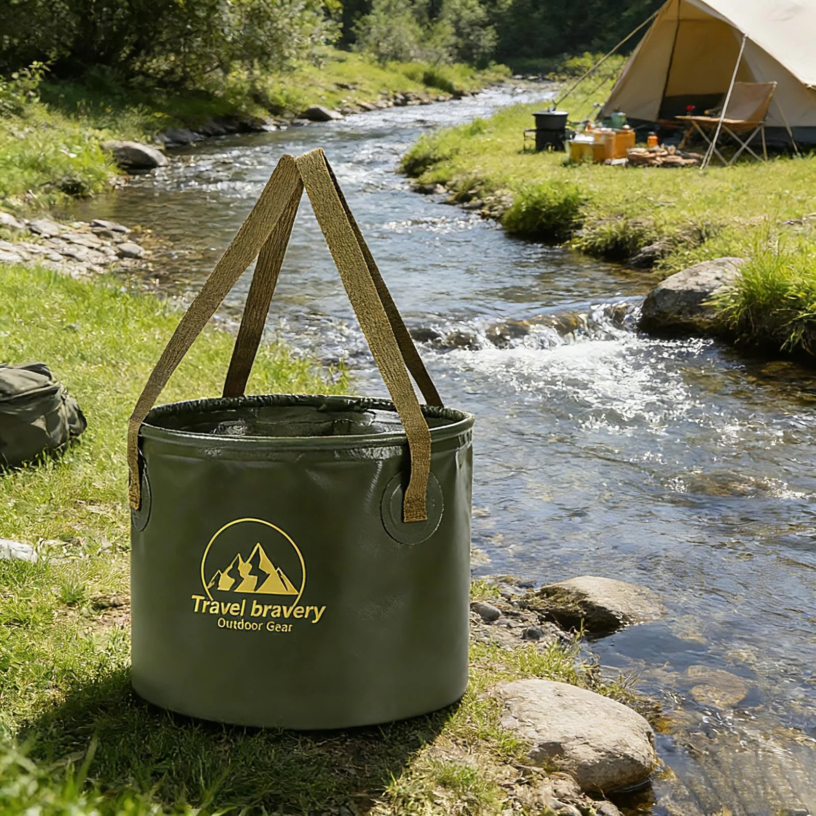 10L/20L Multifunktionaler Faltbarer Eimer Wasserdichtes Waschbecken Tragbares Outdoor-Reisebecken Camping Wandern Angeln Aufbewahrungseimer Werkzeuge – Detail 7
