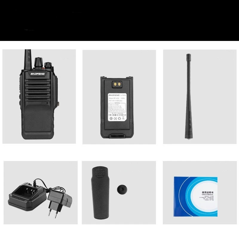 Baofeng walkie-talkie de alta qualidade ip67 à prova d'água resistente a quedas bateria de grande capacidade chamada criptografada intercomunicador portátil ao ar livre