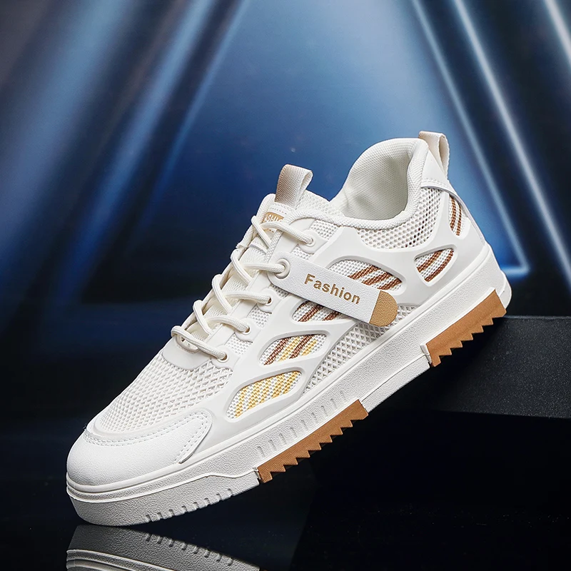 

Men's breathable mesh flat sole casual shoes summer soft sole outdoor comfort walking shoes fashion youth versatile board shoes