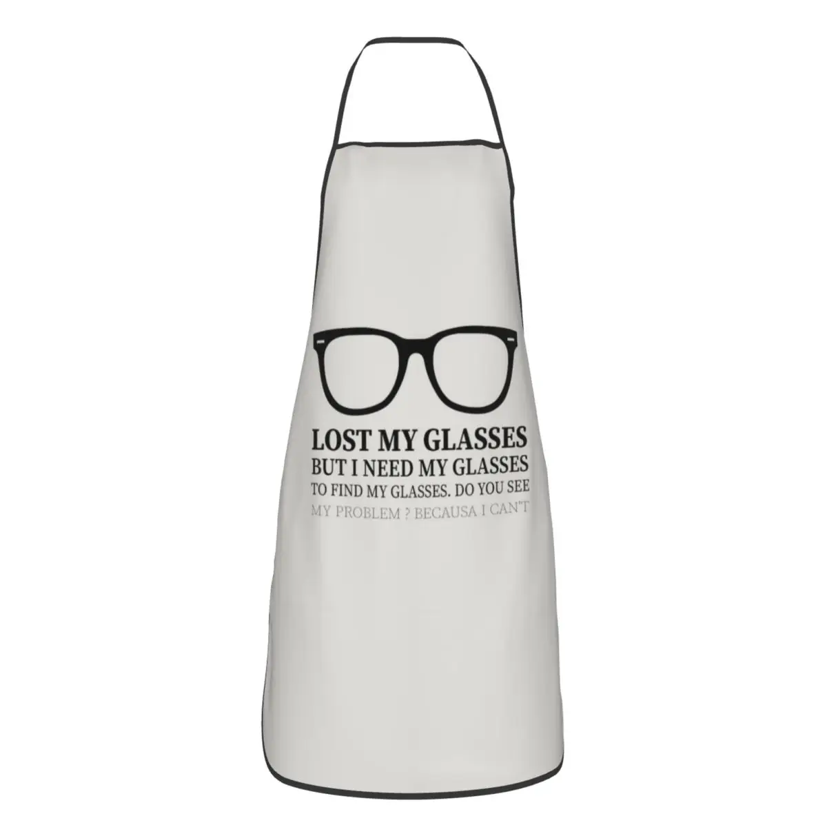 Funny Geek Lost My Glasses Bib Aprons Women Men Unisex Kitchen Chef Optometrist Tablier Cuisine for Cooking Baking Painting